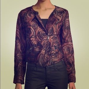 Haute Hippie calfskin leather moto jacket medium